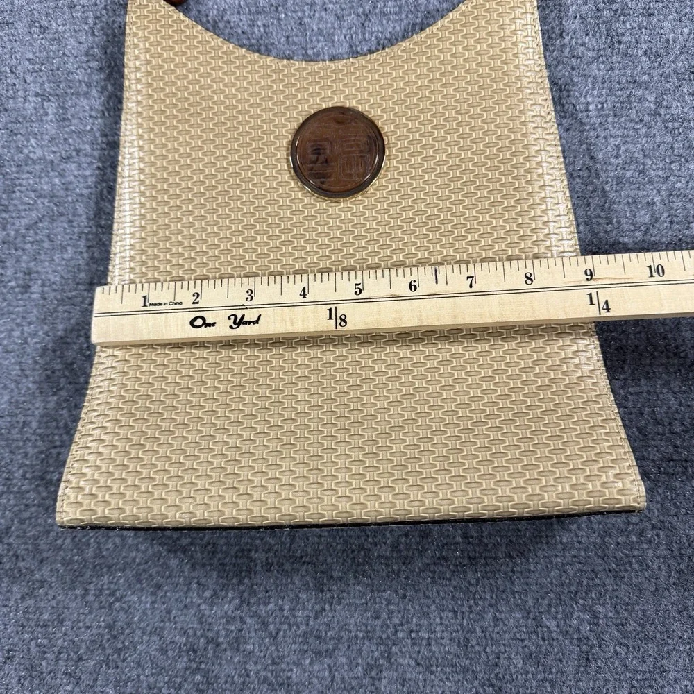 Kenzo Purse Bag Tan Resin Handle Luxury Vintage 90s Made In France